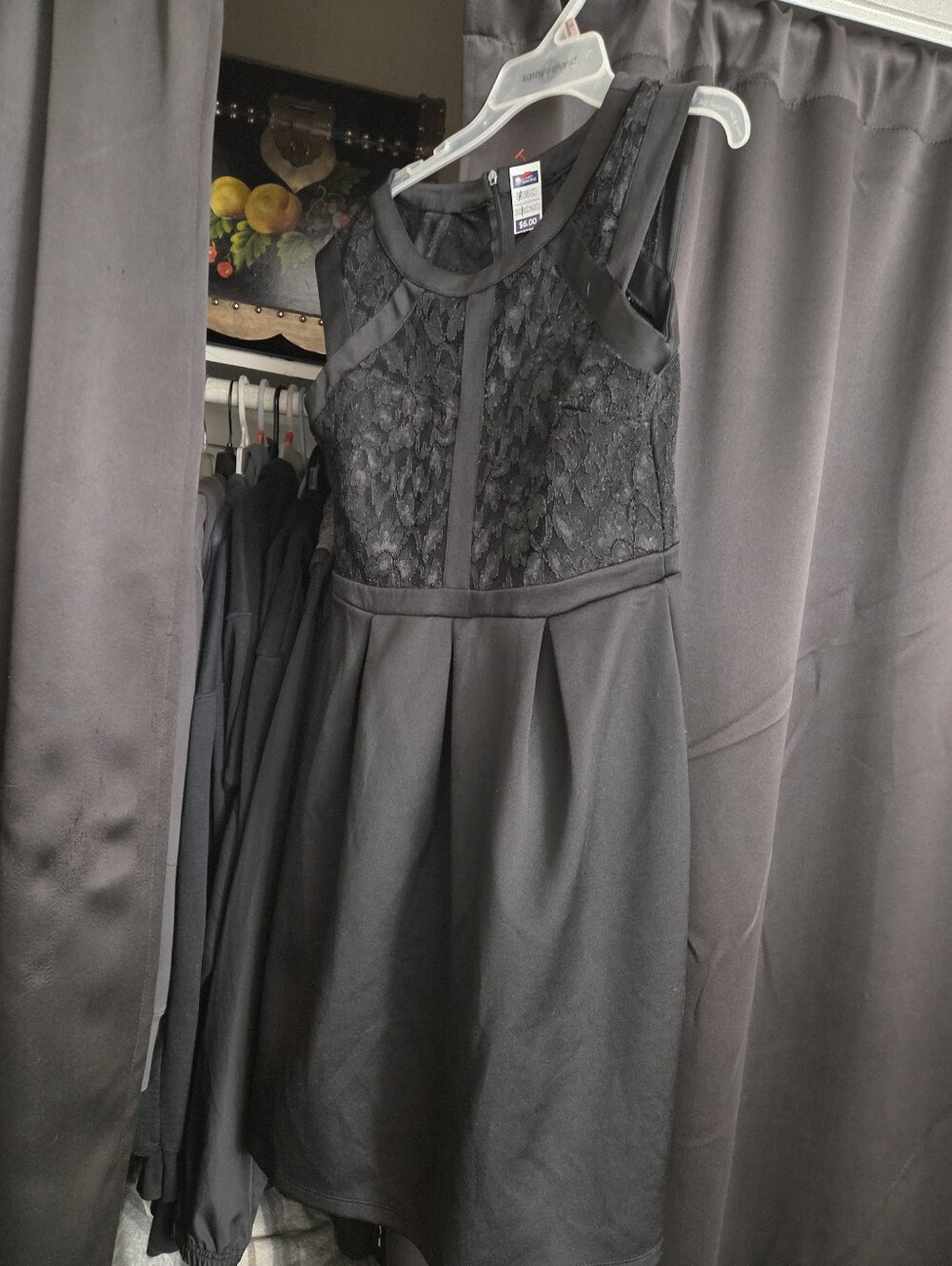 Enfocus Studio Black Lace-Detail Black Dress